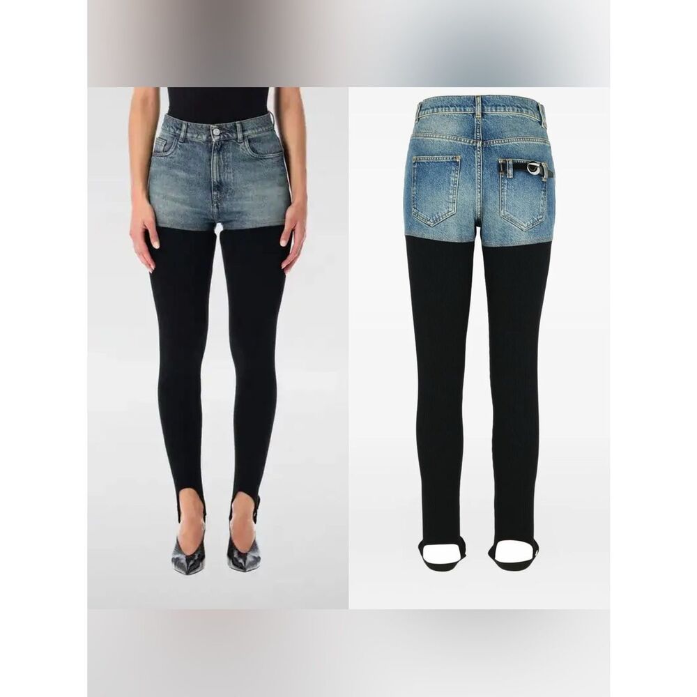 COPERNI Hybrid denim stirrup trousers